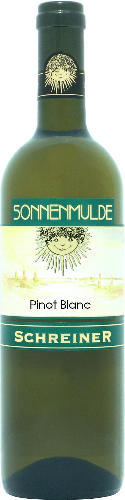A bottle of Pinot Blanc semi-dry