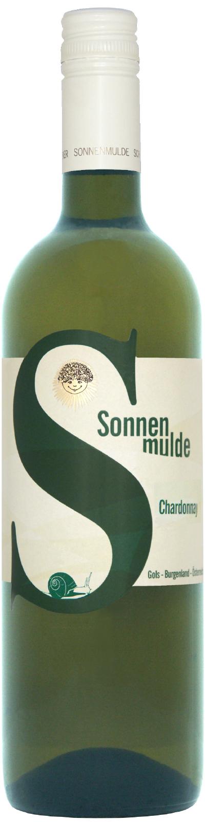 Eine Flasche Chardonnay