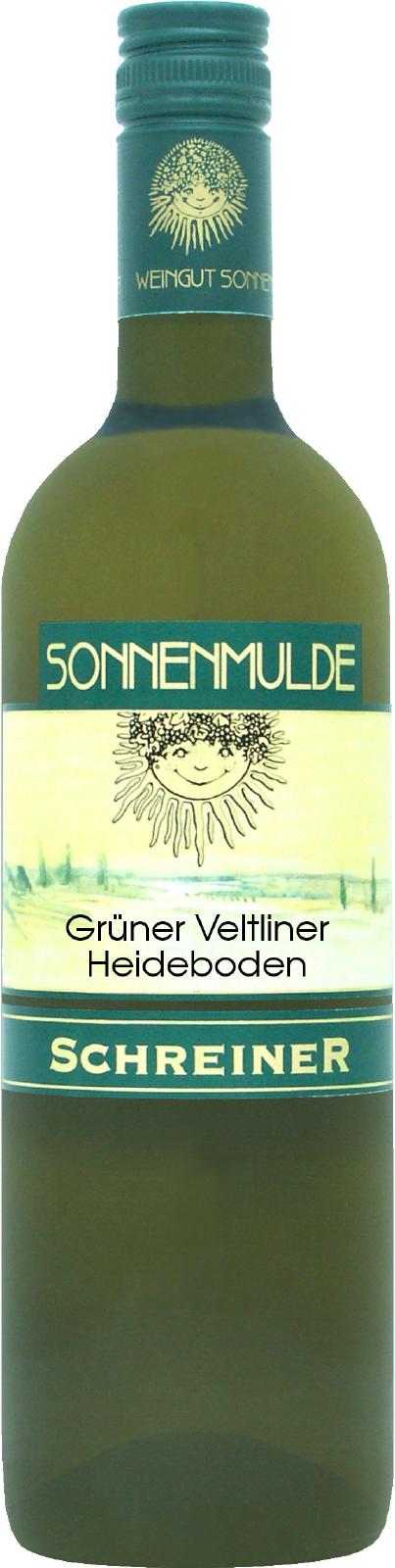 Eine Flasche Grüner Veltliner Heideboden