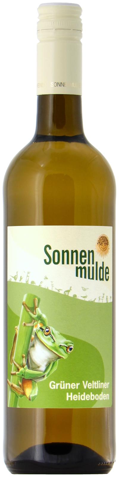 Eine Flasche Grüner Veltliner Heideboden