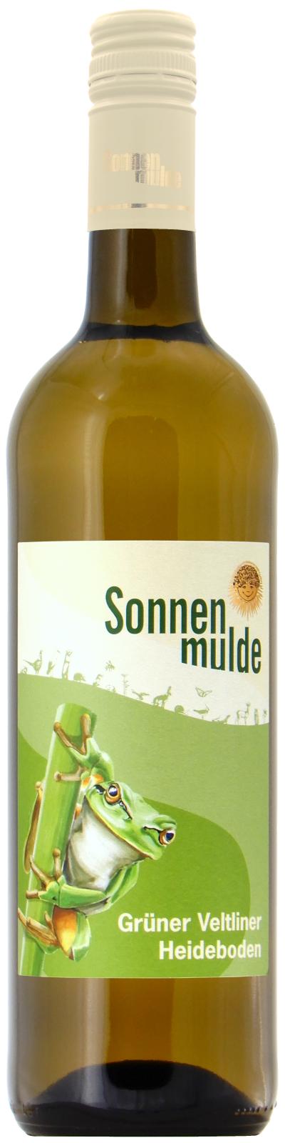 Eine Flasche Grüner Veltliner Heideboden
