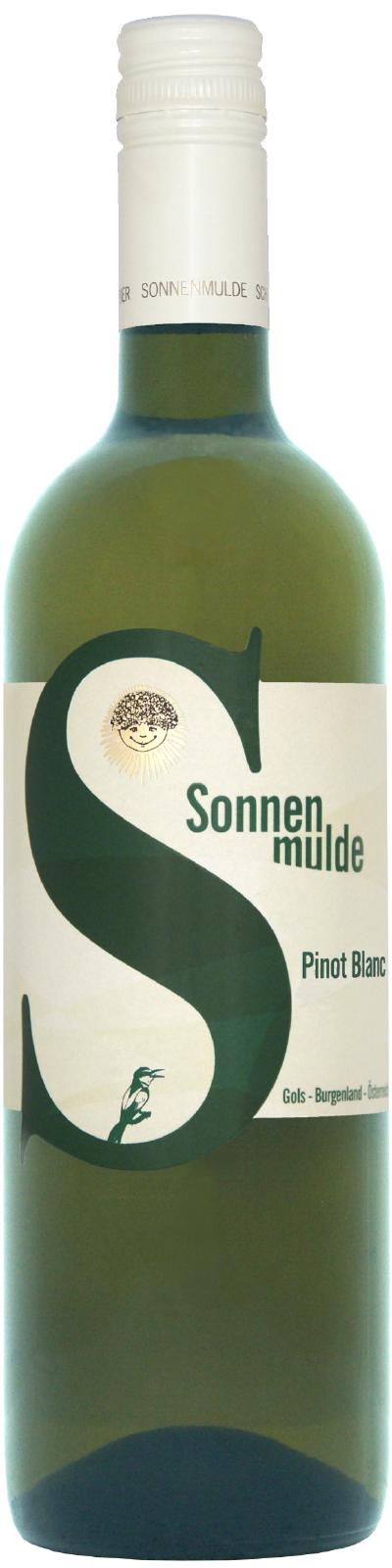 A bottle of Pinot Blanc semi-sweet