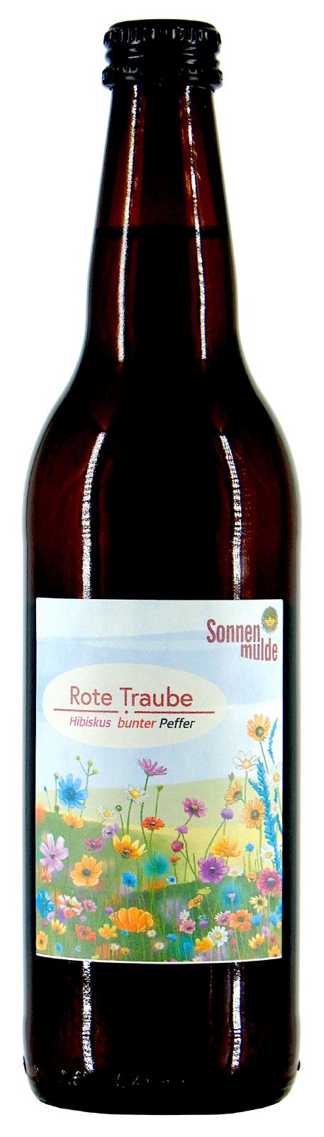 Eine Flasche Rote Traube