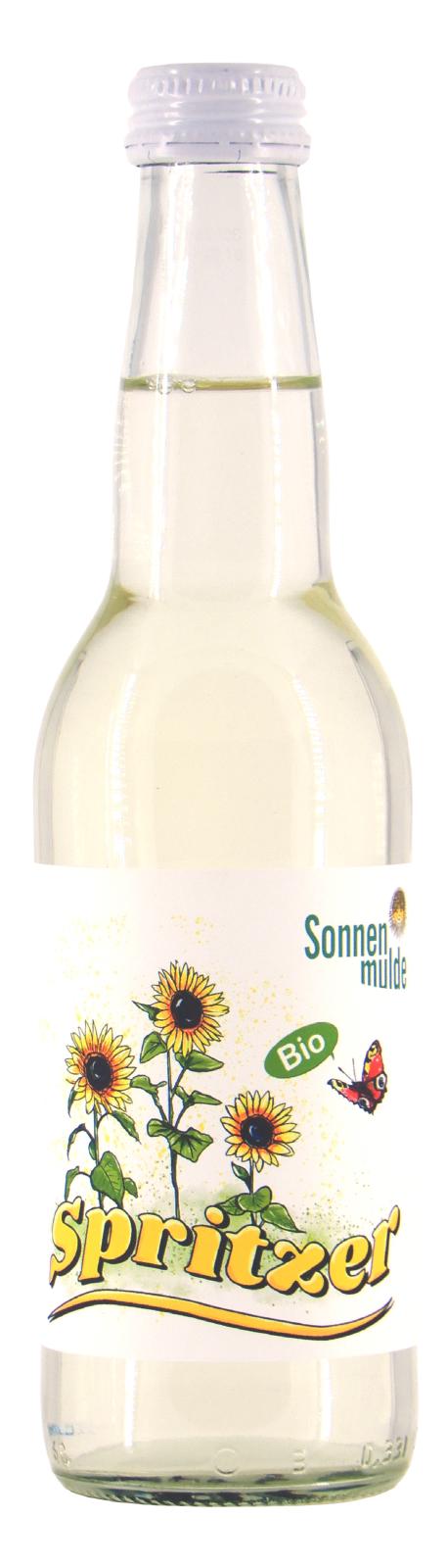 Eine Flasche Weißer Bio Spritzer