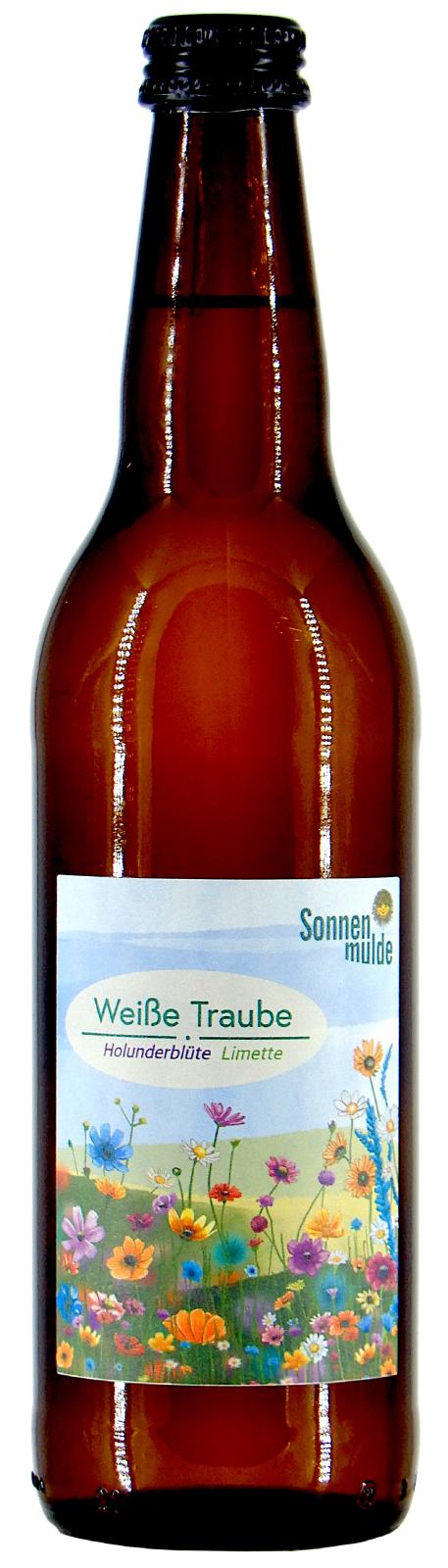 Eine Flasche Weiße Traube
