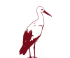 A stork as logo for the Neusiedlersee DAC Zweigelt