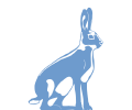 A hare as logo for the Blaufränkisch halbtrocken