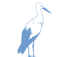 A stork as logo for the Neusiedlersee DAC Zweigelt